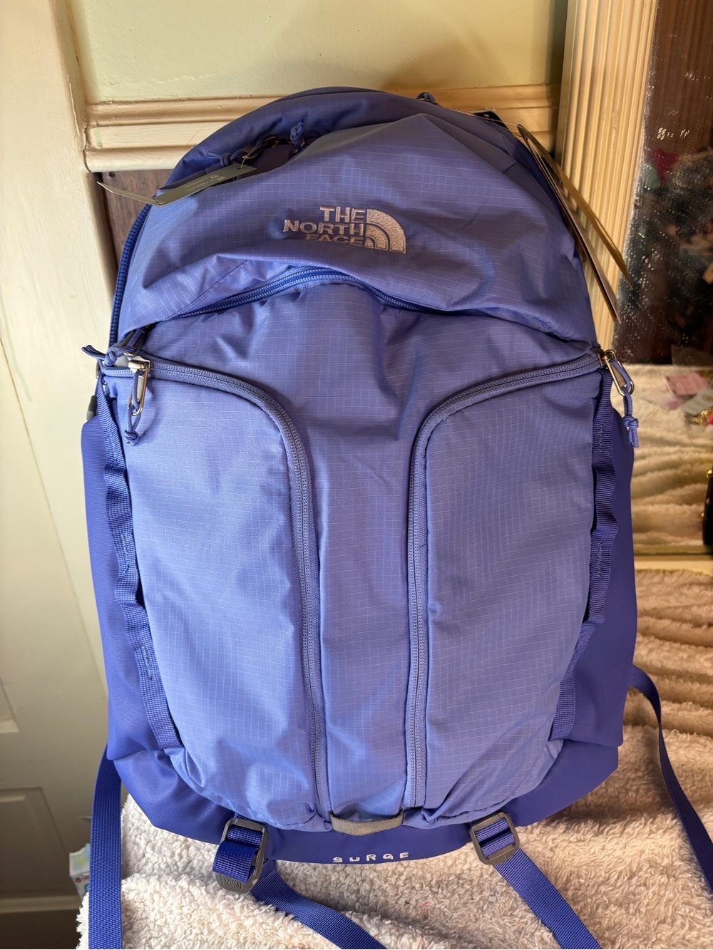 The North Face Surge Everyday Backpack TNF Virtual Blue-In One Size Large NWT - Picture 2 of 13